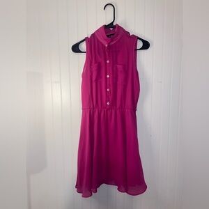 Amy Byer Pink Button Up Dress
